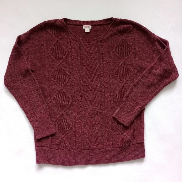 Mossimo Supply Co. Sweaters - Mossimo▪️Maroon Scoop Neck Sweater